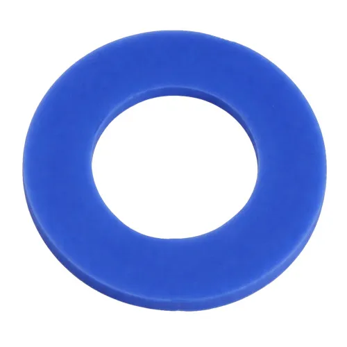 M5 (5.3mm) x 10mm Silicone Washer - DIN 125A (1mm Thickness) Blue