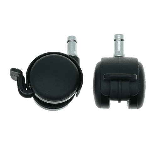 50mm Braked Stem Castor Wheel - 10mm x 22mm Stem (For Soft Floor) | 50kg