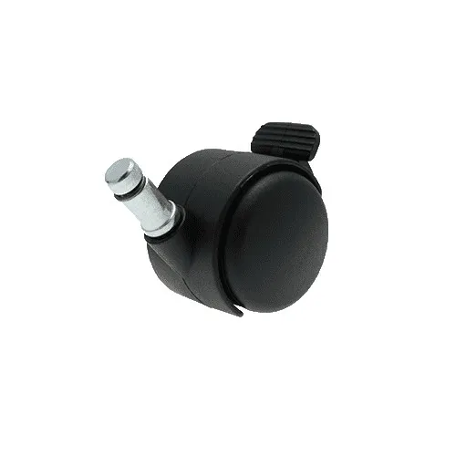 50mm Braked Stem Castor Wheel - 10mm x 22mm Stem (For Soft Floor) | 50kg