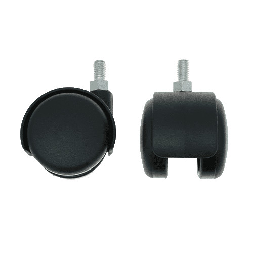 50mm Threaded Castor Wheel - M10 x 15mm Thread (For Soft Floor) | 50kg