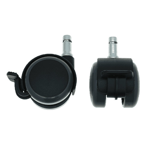 50mm Braked Stem Castor Wheel - 11mm x 22mm Stem (For Hard Floor) | 50kg