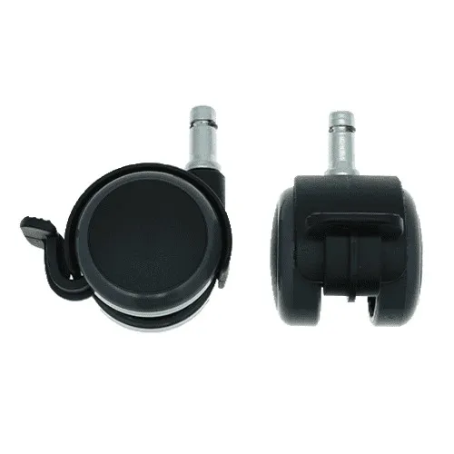 50mm Braked Stem Castor Wheel - 11mm x 22mm Stem (For Hard Floor) | 50kg