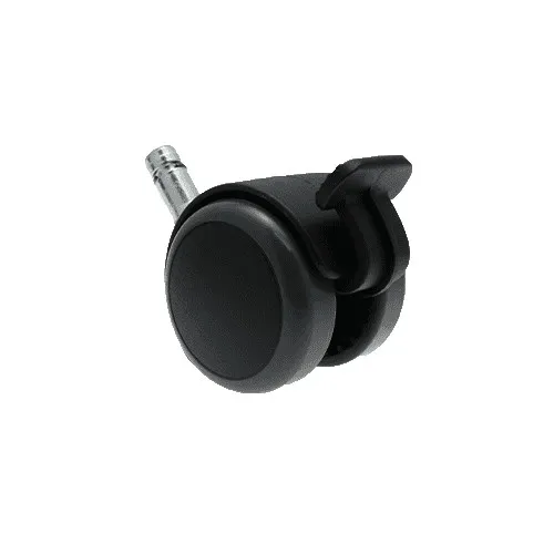 50mm Braked Stem Castor Wheel - 10mm x 30mm Stem (For Hard Floor) | 50kg