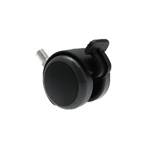 50mm Braked Threaded Castor Wheel - M8 x 15mm Thread (For Hard Floor) | 50kg