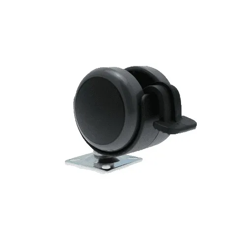 50mm Braked Plate Castor Wheel - 42mm x 42mm Plate (For Hard Floor) | 50kg