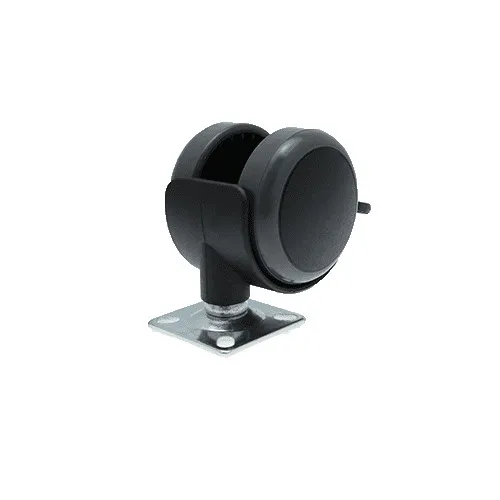 50mm Braked Plate Castor Wheel - 42mm x 42mm Plate (For Hard Floor) | 50kg