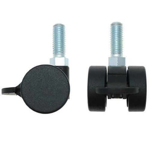 38mm Braked Threaded Castor Wheel - M12 x 20mm Thread (For Soft Floor) | 30kg