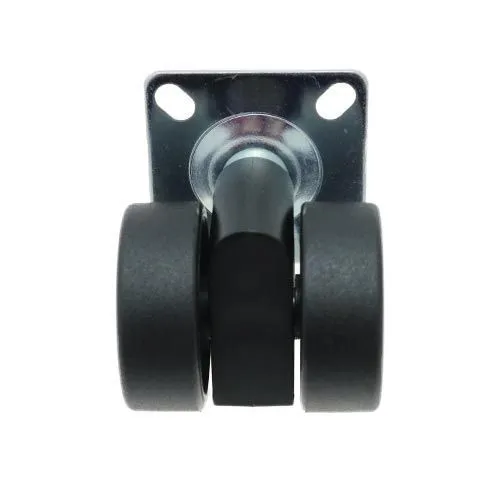 38mm Plate Castor Wheel - 28mm x 28mm Plate (For Soft Floor) | 30kg