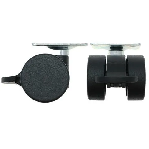 38mm Braked Plate Castor Wheel - 28mm x 28mm Plate (For Soft Floor) | 30kg
