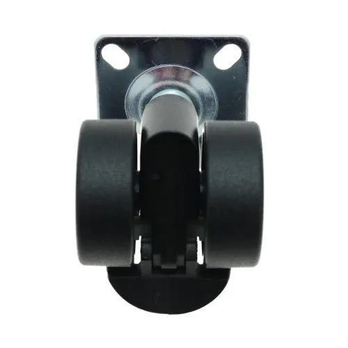 38mm Braked Plate Castor Wheel - 28mm x 28mm Plate (For Soft Floor) | 30kg