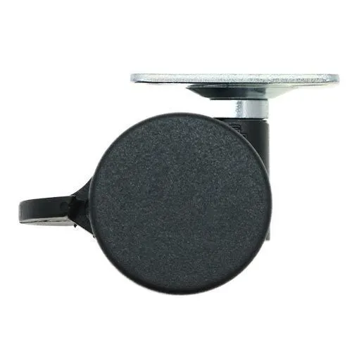 38mm Braked Plate Castor Wheel - 38mm x 38mm Plate (For Soft Floor) | 30kg