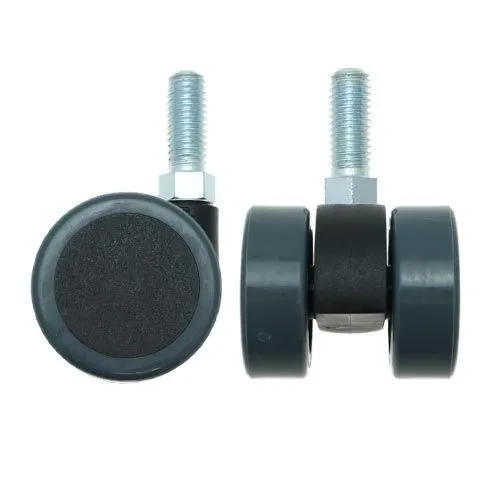 38mm Threaded Castor Wheel - M8 x 12mm Thread (For Hard Floor)