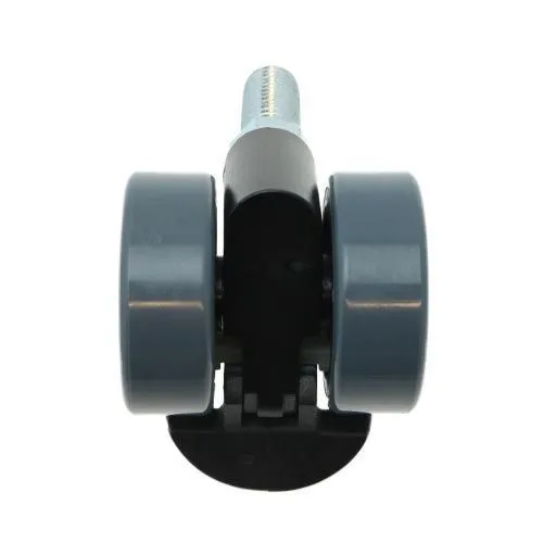 38mm Braked Threaded Castor Wheel - M12 x 20mm Thread (For Hard Floor) | 30kg