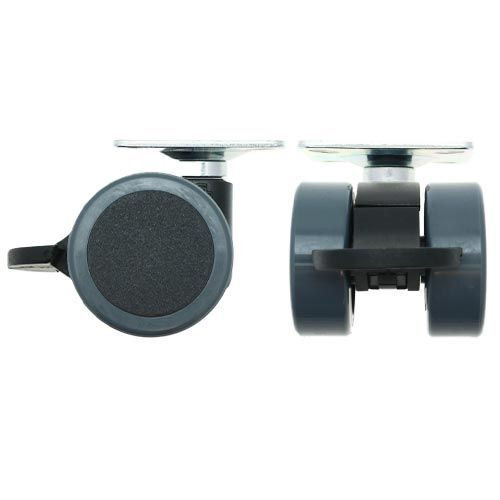38mm Braked Plate Castor Wheel - 38mm x 38mm Plate (For Hard Floor) | 30kg