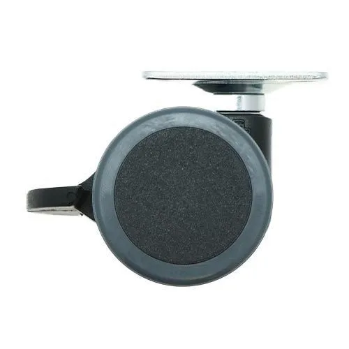 38mm Braked Plate Castor Wheel - 38mm x 38mm Plate (For Hard Floor) | 30kg