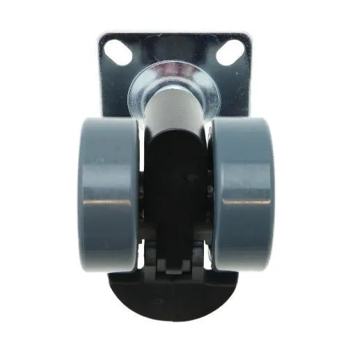 38mm Braked Plate Castor Wheel - 38mm x 38mm Plate (For Hard Floor) | 30kg