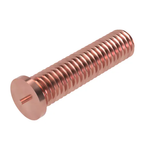 M3 x 20mm Male Threaded Weld Stud (ISO 13918-PT) | Copper Coated Steel