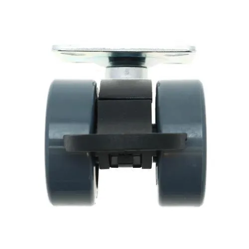 38mm Braked Plate Castor Wheel - 55mm x 55mm Plate (For Hard Floor) | 30kg