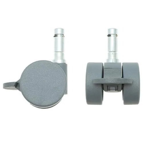 38mm Braked Stem Castor Wheel - 11mm x 22mm Stem (For Soft Floor) | 30kg