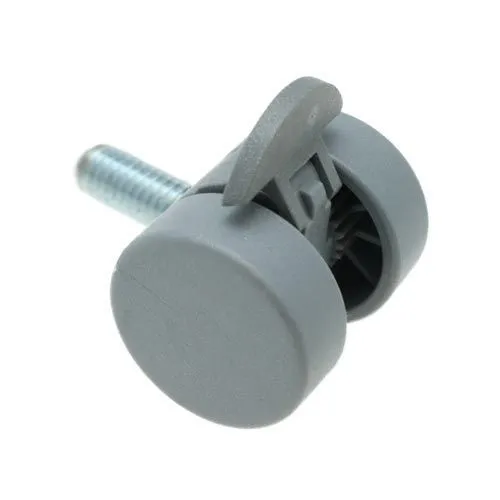 38mm Braked Threaded Castor Wheel - M10 x 25mm Thread (For Soft Floor) | 30kg