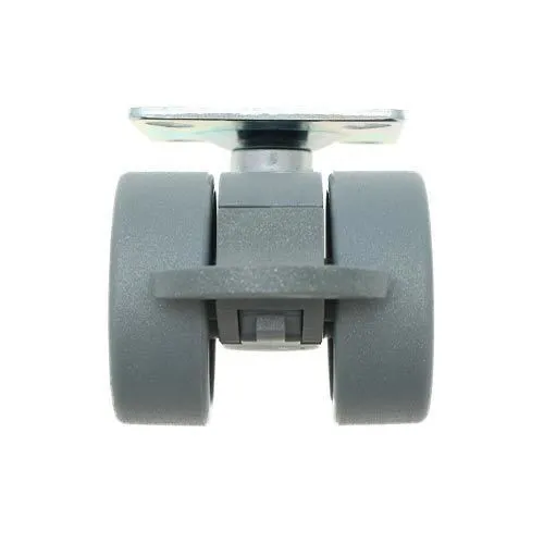 38mm Braked Plate Castor Wheel - 28mm x 28mm Plate (For Soft Floor) | 30kg
