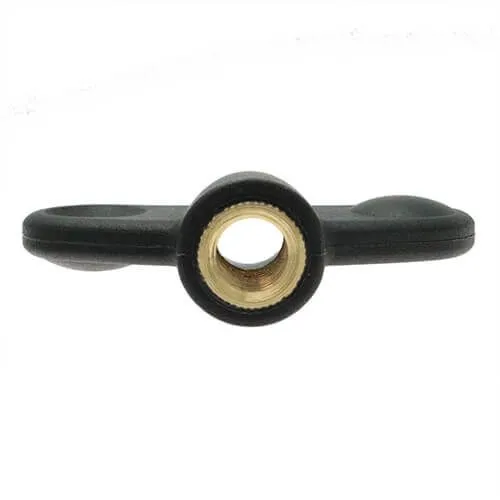 M6 x 45mm x 24mm - Style 2 Butterfly Wing Nuts – Brass -Through Thread | Vital Parts