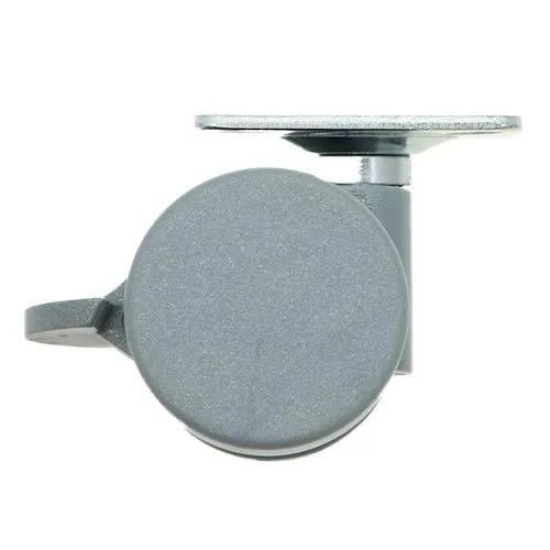 38mm Braked Plate Castor Wheel - 42mm x 42mm Plate (For Soft Floor) | 30kg