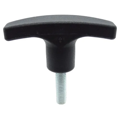 M8 x 30mm x 71mm Nylon & BZP T-Handle Wing Screw Knob - Male