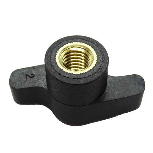 M8 x 45mm Nylon Brass Curved Wing Screw Knob - Female | Vital Parts