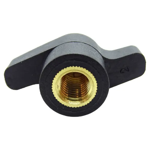 M10 x 45mm Nylon Brass Curved Wing Screw Knob - Female | Vital Parts