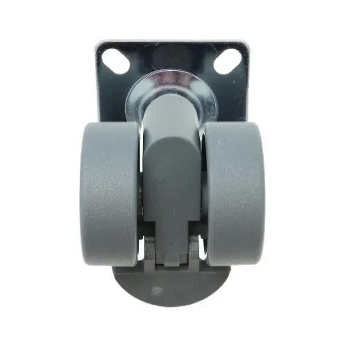 38mm Braked Plate Castor Wheel - 55mm x 55mm Plate (For Soft Floor) | 30kg