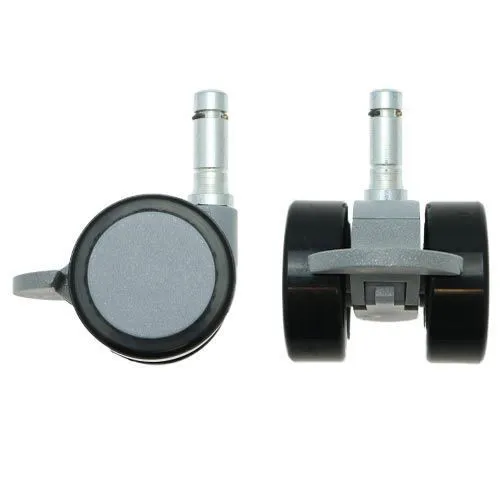 38mm Braked Stem Castor Wheel - 10mm x 22mm Stem (For Hard Floor) | 30kg
