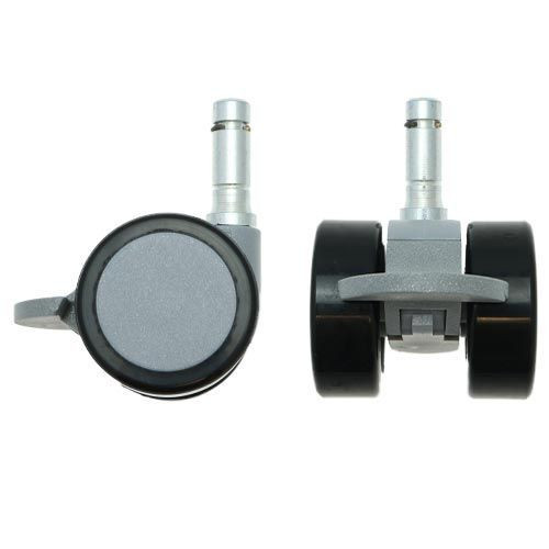 38mm Braked Stem Castor Wheel - 10mm x 30mm Stem (For Hard Floor) | 30kg