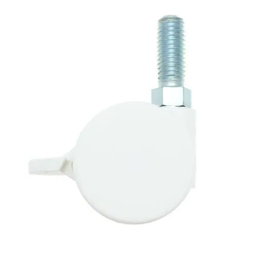 38mm Braked Threaded Castor Wheel - M8 x 20mm Thread (For Soft Floor) | 30kg