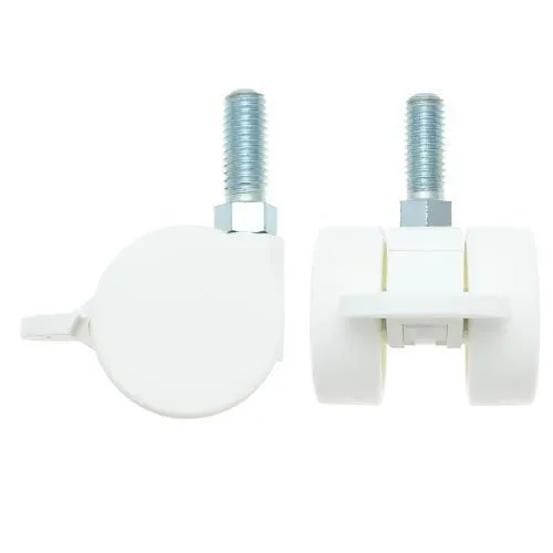 38mm Braked Threaded Castor Wheel - M12 x 20mm Thread (For Soft Floor) | 30kg