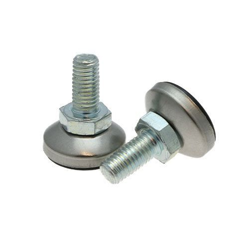 M12 x 120mm Stainless Steel Levelling Foot (Covered Base) - 58mm Base | 650kg