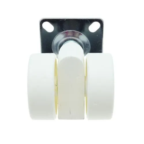 38mm Plate Castor Wheel - 28mm x 28mm Plate (For Soft Floor) | 30kg