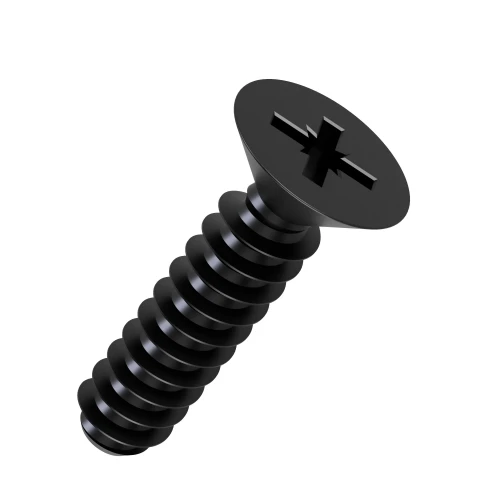 2.5mm x 8mm - Pozi Countersunk PT30 Screws - Black Zinc Plated Steel | Vital Parts