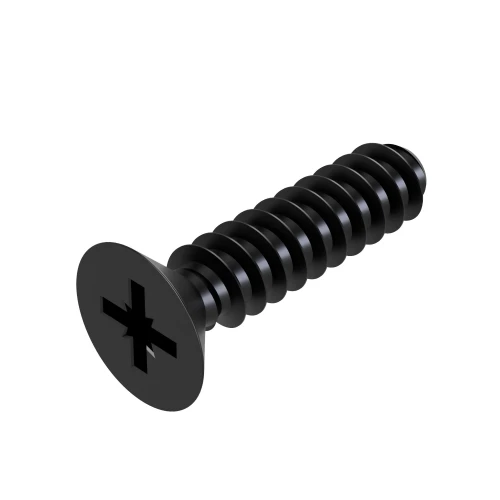 2.5mm x 8mm - Pozi Countersunk PT30 Screws - Black Zinc Plated Steel | Vital Parts