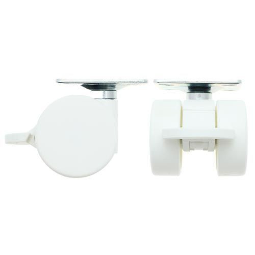 38mm Braked Plate Castor Wheel - 55mm x 55mm Plate (For Soft Floor) | 30kg