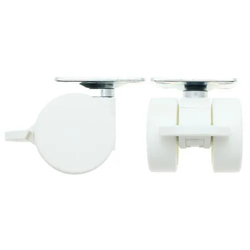 38mm Braked Plate Castor Wheel - 55mm x 55mm Plate (For Soft Floor) | 30kg