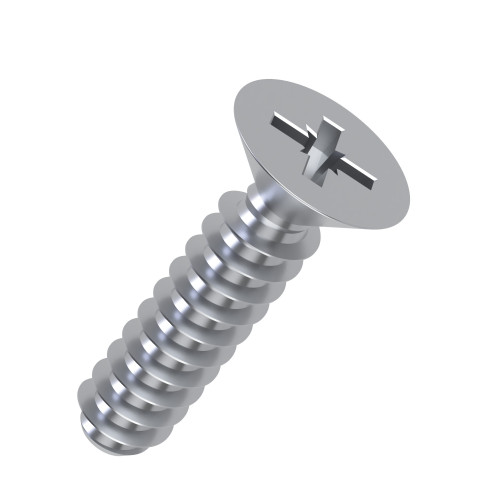 6.0mm x 20mm - Pozi Countersunk PT30 Screws - Bright Zinc Plated Steel | Vital Parts