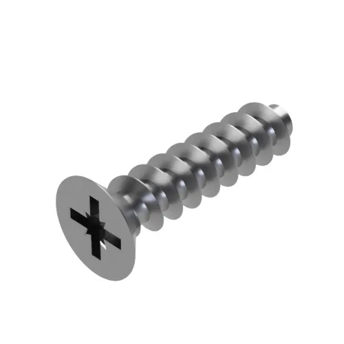 3.5mm x 6mm Pozi Countersunk Screw for Hard Plastics (PT45) - PZ1 Drive | A2 Stainless Steel