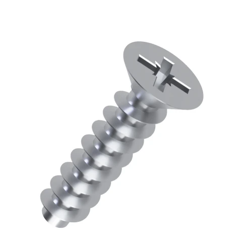 4.0 x 16 Pozi Countersunk PT45 Screw - Bright Zinc Plated Steel