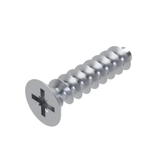 5mm x 16mm Pozi Countersunk Screw for Hard Plastics (PT45) - PZ2 Drive | BZP Steel