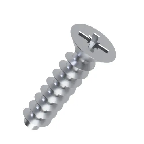 5mm x 30mm Pozi Countersunk Screw for Hard Plastics (PT45) - PZ2 Drive | BZP Steel