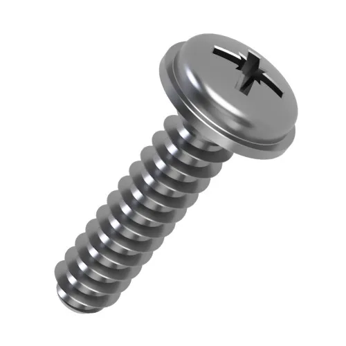 4mm x 20mm Pozi Flanged Screw for Soft Plastics (PT30) | A2 Stainless Steel