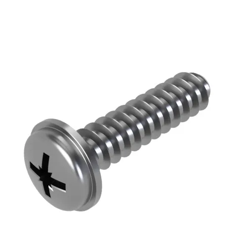 4mm x 20mm Pozi Flanged Screw for Soft Plastics (PT30) | A2 Stainless Steel