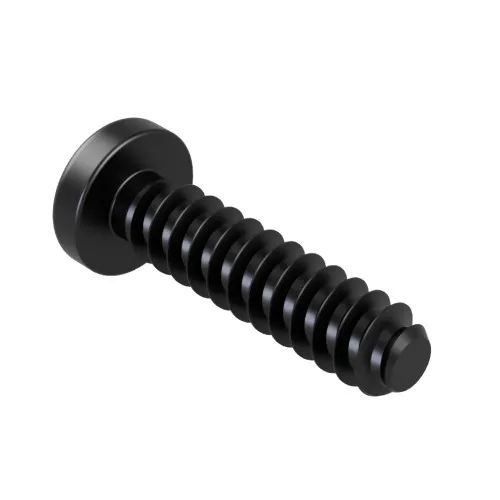 2.5mm x 12mm Pozi Pan Head Screw for Soft Plastics (PT30) | Black Zinc Steel