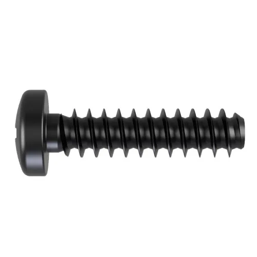 2.5mm x 12mm Pozi Pan Head Screw for Soft Plastics (PT30) | Black Zinc Steel